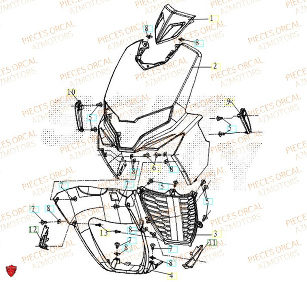 FACE-AVANT pour ARIOSR-50-12P-EURO5P