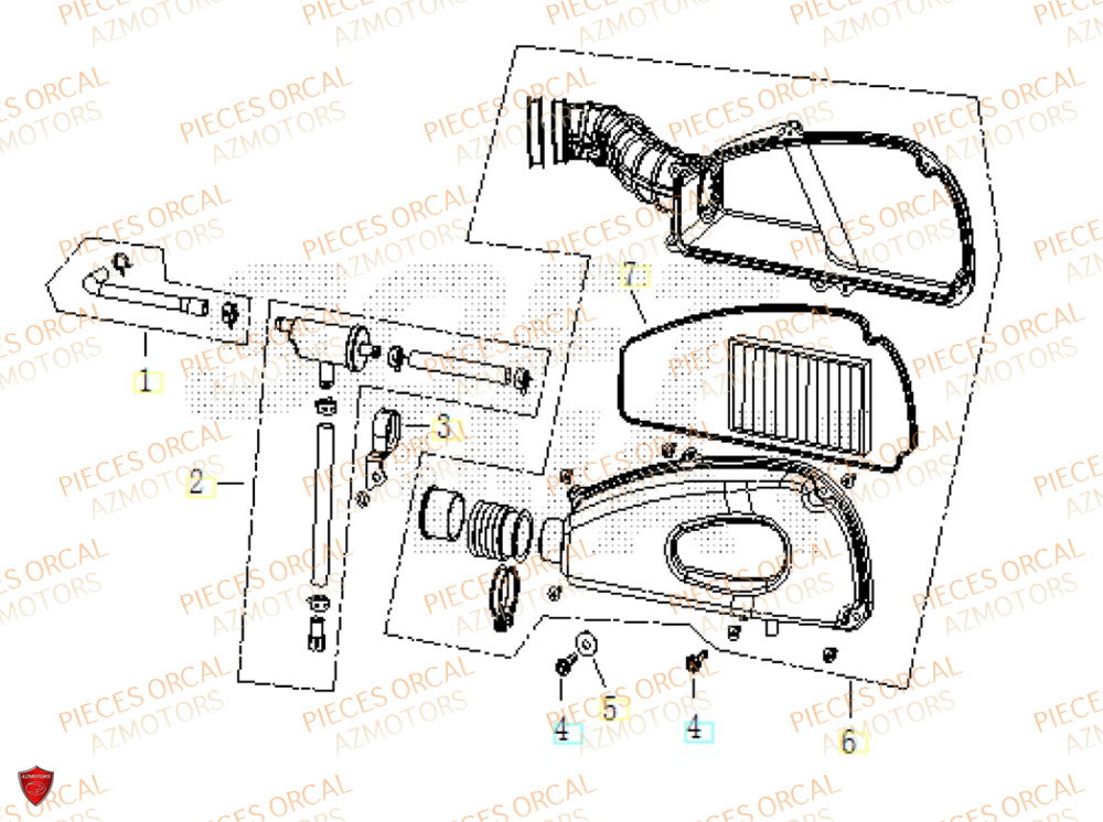 Filtre A Air ORCAL Pièces Orcal ORCAL ARIOS-R 50 12" Euro 5+