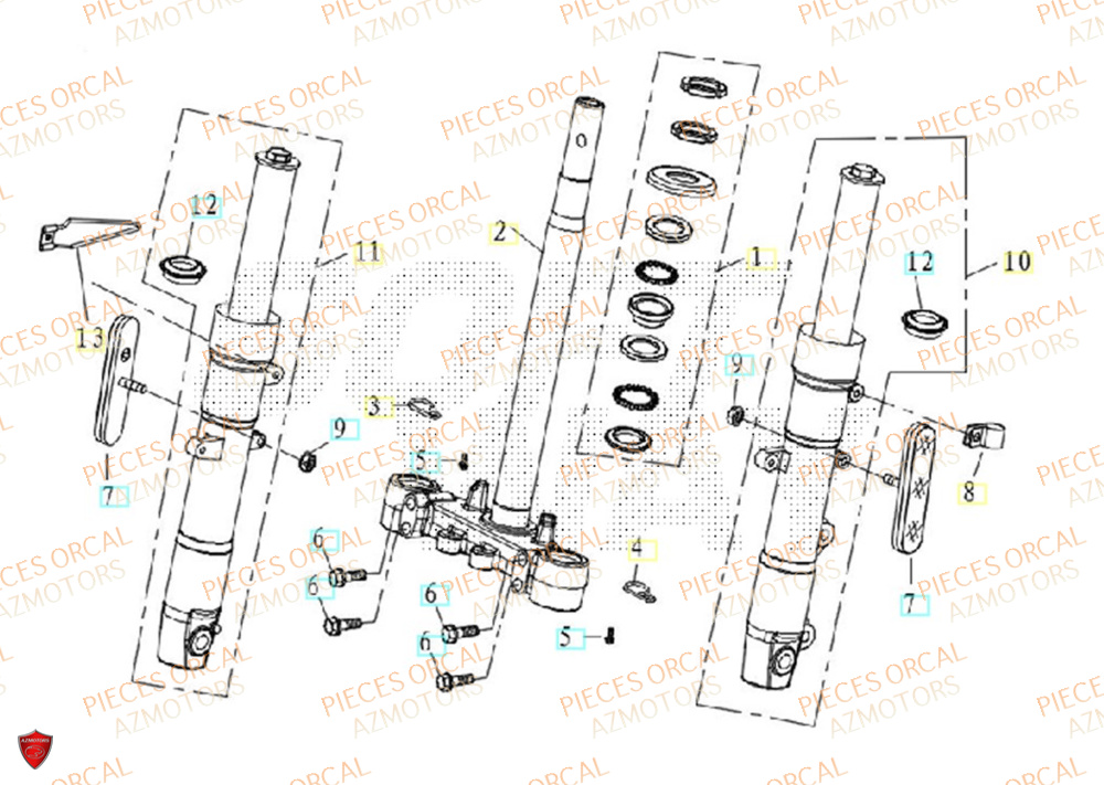 Fourche ORCAL Pièces Orcal ORCAL ARIOS-R 50 12" Euro 5+