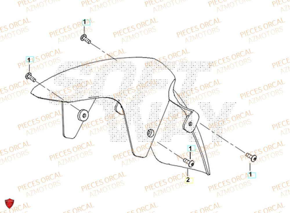 Garde Boue Avant ORCAL Pièces Orcal ORCAL ARIOS-R 50 12" Euro 5+