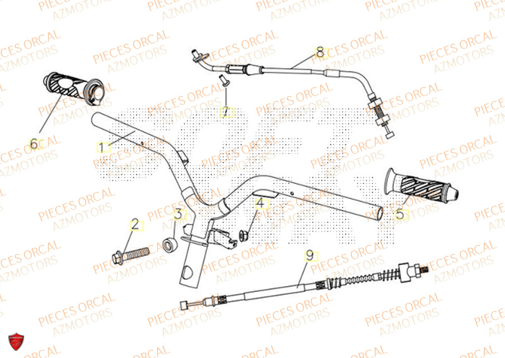 Guidon ORCAL Pièces Orcal ORCAL ARIOS-R 50 12" Euro 5+