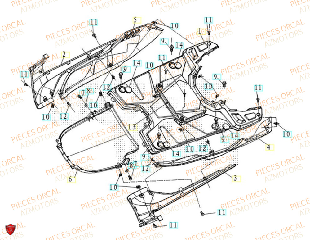 Plancher ORCAL Pièces Orcal ORCAL ARIOS-R 50 12" Euro 5+