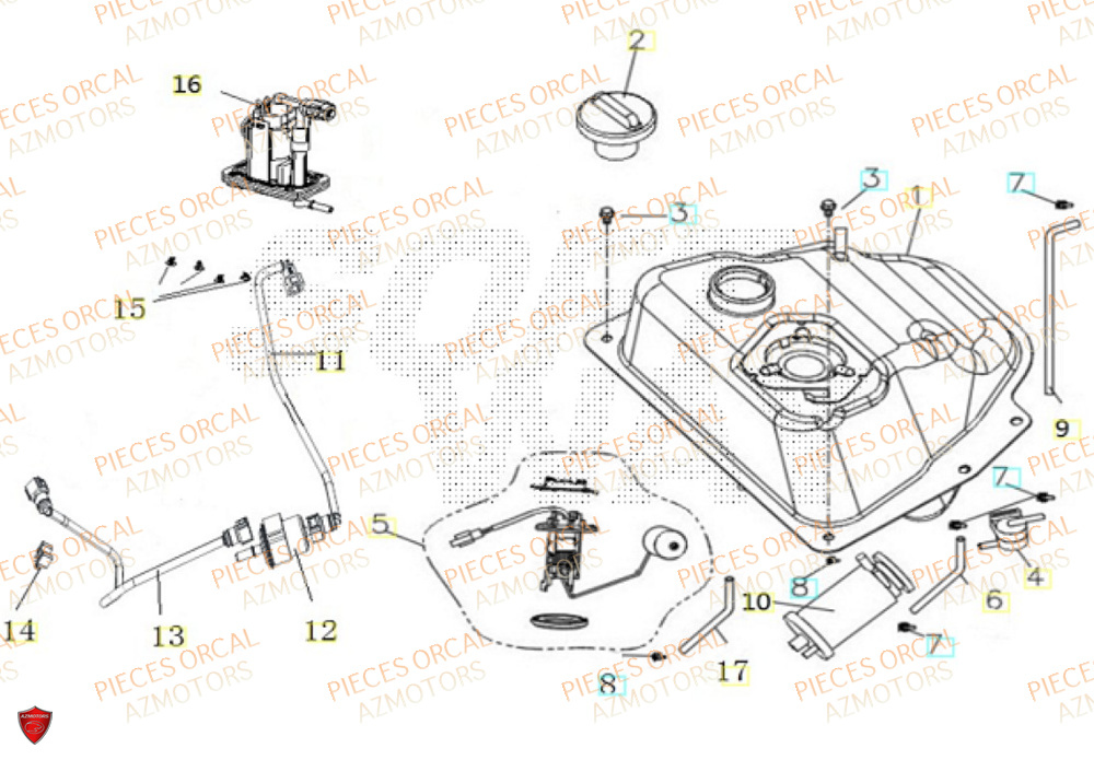 Reservoir ORCAL Pièces Orcal ORCAL ARIOS-R 50 12" Euro 5+