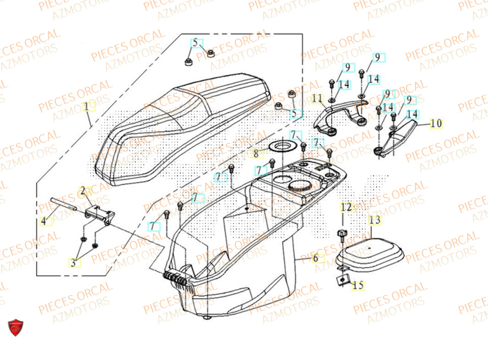 Selle ORCAL Pièces Orcal ORCAL ARIOS-R 50 12" Euro 5+