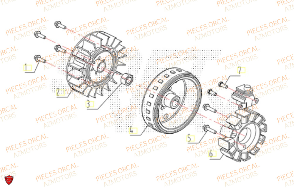 Stator ORCAL Pièces Orcal ORCAL ARIOS-R 50 12" Euro 5+
