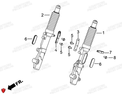 Fourche ORCAL Pièces ORCAL ARIOS + 125 Euro5 (2022)