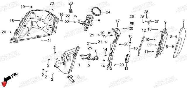 Rangements ORCAL Pièces ORCAL ARIOS + 125 Euro5 (2022)