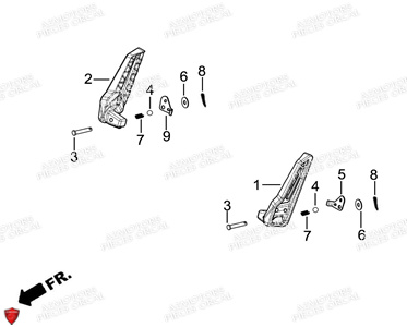 Repose Pied Passager ORCAL Pièces ORCAL ARIOS + 125 Euro5 (2022)