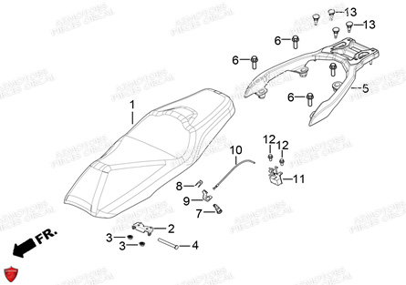 Selle ORCAL Pièces ORCAL ARIOS + 125 Euro5 (2022)