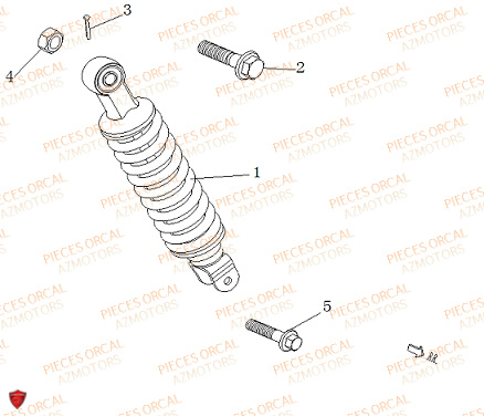 Amortisseur Arriere ORCAL Pièces Orcal ORCAL ARIOS 50 10" Euro 5