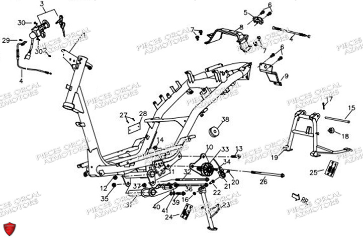 CADRE_CHASSIS ORCAL Pièces Orcal ORCAL ARIOS 50 10" EURO 5
