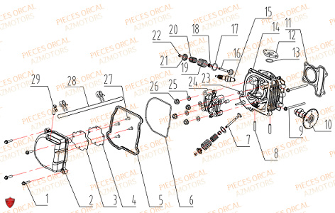 CULASSE ORCAL ARIOS 50 4T 10 POUCES