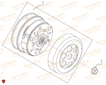 Embrayage ORCAL Pièces Orcal ORCAL ARIOS 50 10" Euro 5