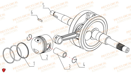 Piston ORCAL Pièces Orcal ORCAL ARIOS 50 10" Euro 5