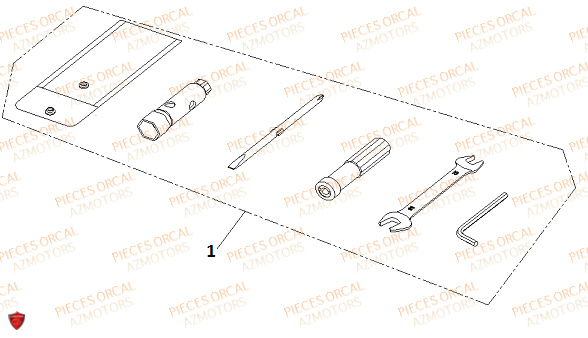 TROUSSE A OUTILS ORCAL ARIOS 50 4T 10 POUCES