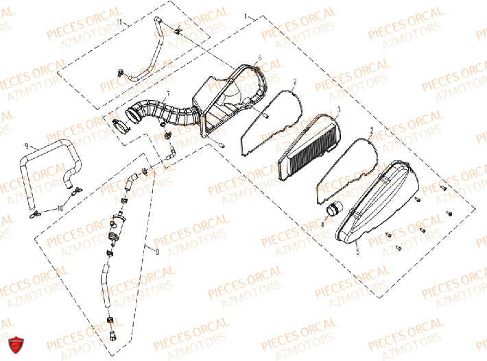 Boite A Air ORCAL Pièces Orcal ORCAL ARIOS 50 12" Euro 5