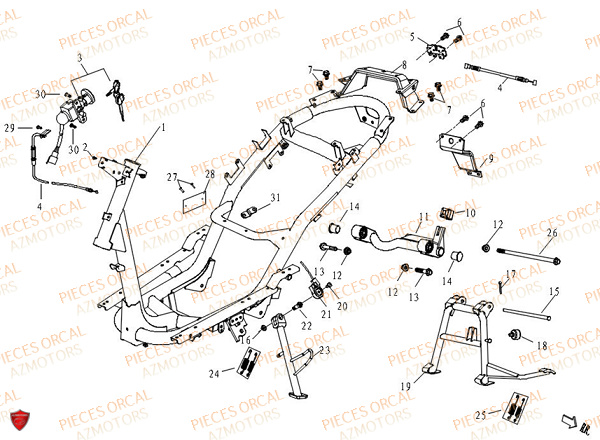 Cadre ORCAL Pièces Orcal ORCAL ARIOS 50 12" Euro 5