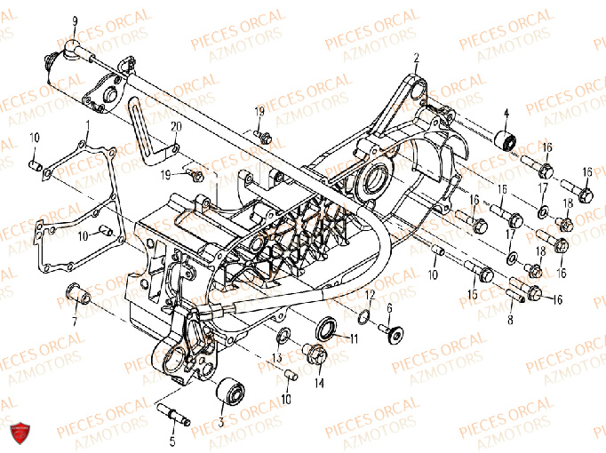 Carter Gauche ORCAL Pièces Orcal ORCAL ARIOS 50 12" Euro 5