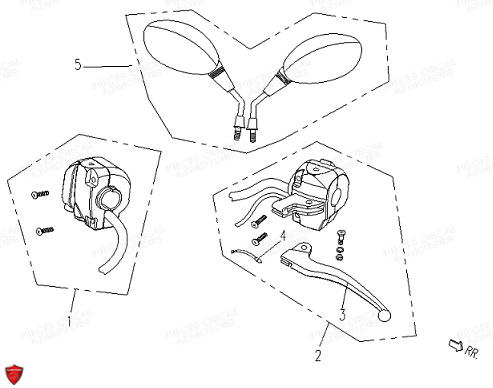 RETROVISEURS pour ARIOS 50 4T 12 POUCES