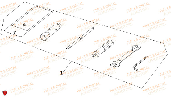 TROUSSE A OUTILS ORCAL ARIOS 50 4T 12 POUCES