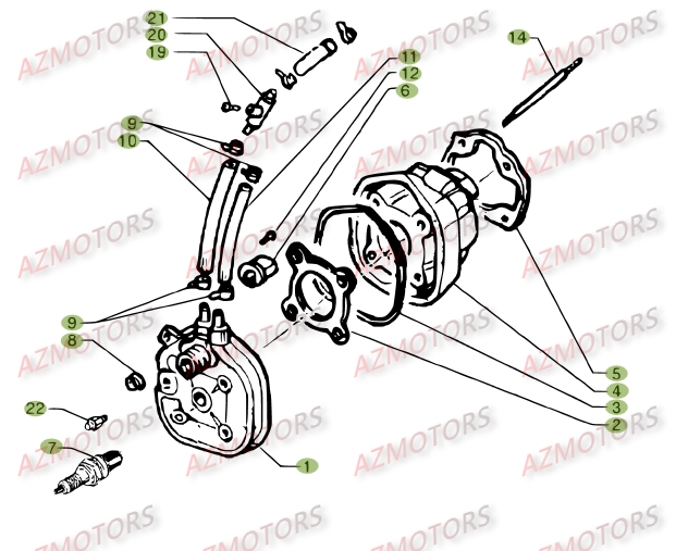 Cylindre   Culasse   Distribution AZMOTORS 