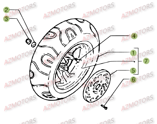 Roue Arriere AZMOTORS 