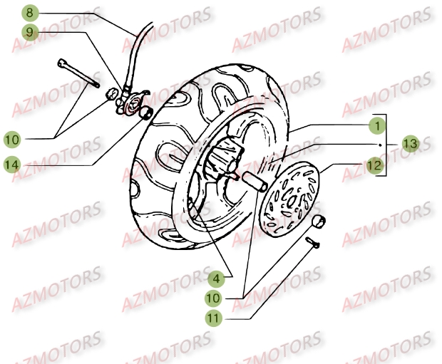 Roue Avant AZMOTORS 