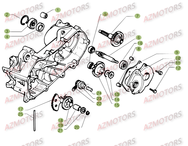 Transmission Principale   Embrayage [ 2 ] AZMOTORS 