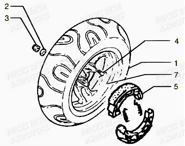 Roue Arriere BETA Pièces Scooter 50 ARK AIR 2007-2011