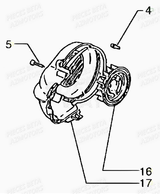 Ventilateur BETA Pièces Scooter 50 ARK AIR 2007-2011