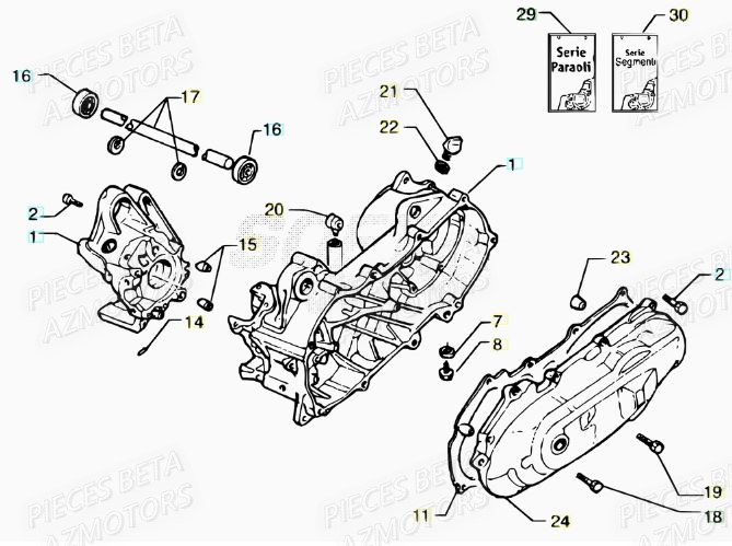 Carter BETA Pièces Scooter 50 ARK AIR 2013