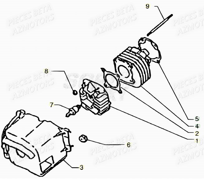 Cylindre BETA Pièces Scooter 50 ARK AIR 2013