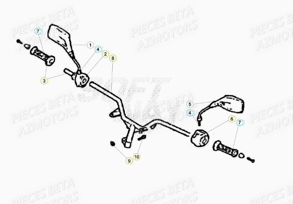 Guidon BETA Pièces Scooter 50 ARK AIR 2013