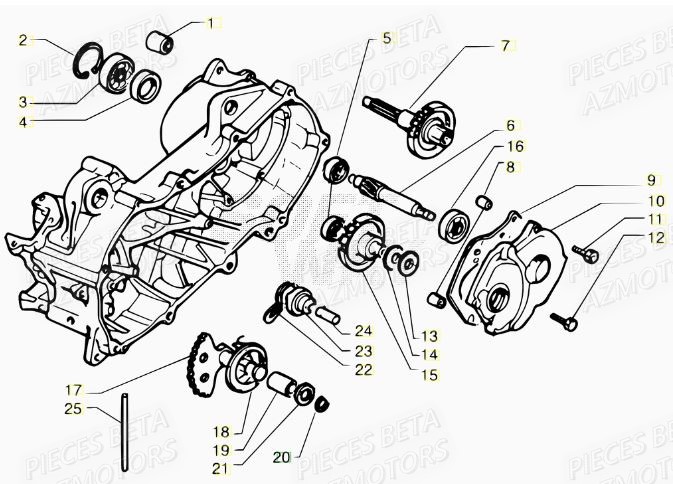 Transmission BETA Pièces Scooter 50 ARK AIR 2013