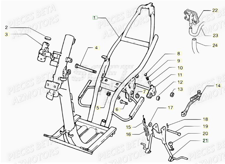 Accessoires Du Chassis BETA Pièces Scooter 50 ARK LC 2007-2011