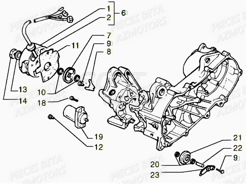 Allumage BETA Pièces Scooter 50 ARK LC 2007-2011