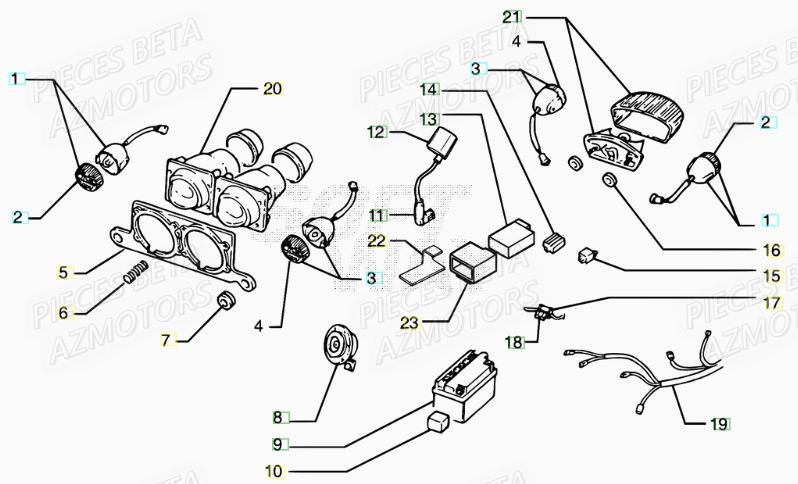 Equipement Electrique BETA Pièces Scooter 50 ARK LC 2007-2011