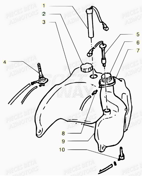 Reservoir BETA Pièces Scooter 50 ARK LC 2007-2011