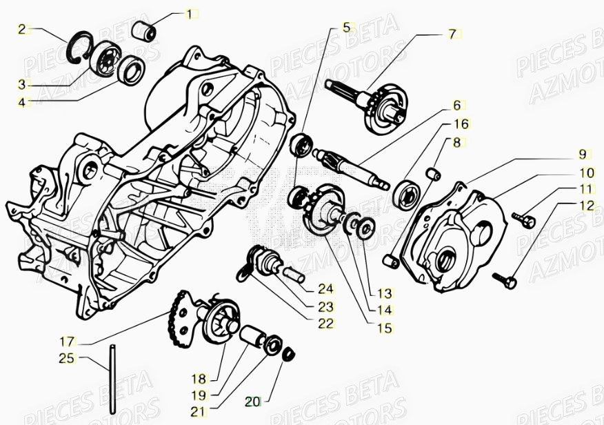 Transmission BETA Pièces Scooter 50 ARK LC 2007-2011