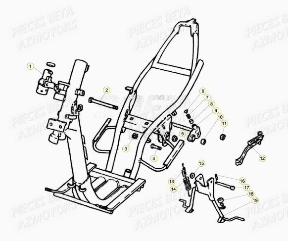 Accessoires Du Chassis BETA Pièces Scooter 50 ARK LC 2013