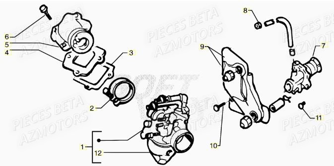 Carburateur BETA Pièces Scooter 50 ARK LC 2013