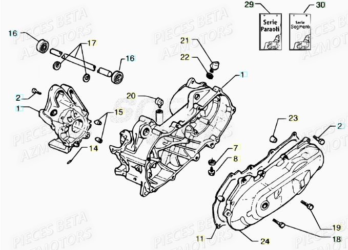 Carter BETA Pièces Scooter 50 ARK LC 2013