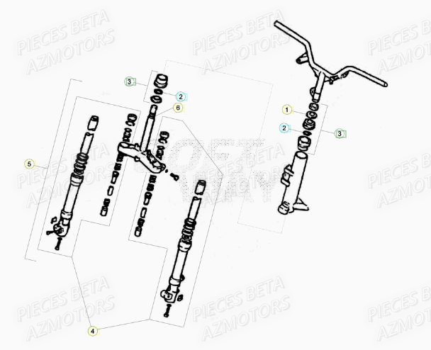 Fourche BETA Pièces Scooter 50 ARK LC 2013