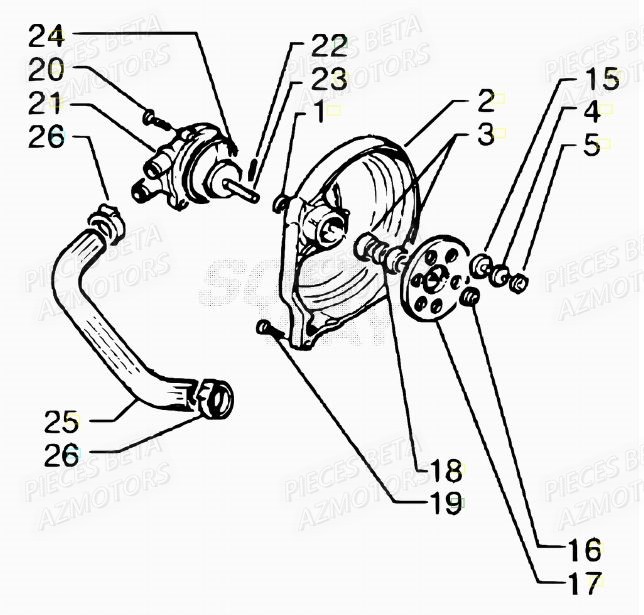 Pompe A Eau BETA Pièces Scooter 50 ARK LC 2013