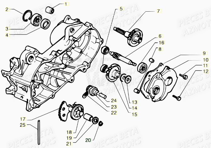 Transmission BETA Pièces Scooter 50 ARK LC 2013