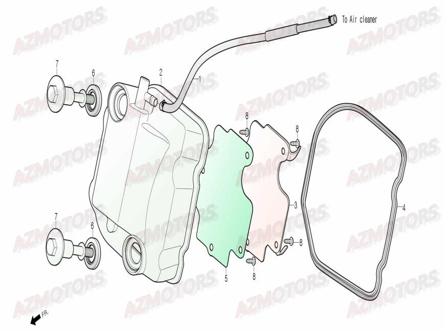 Cache Culbuteur DAELIM Pieces Scooter DAELIM Aroma 125cc