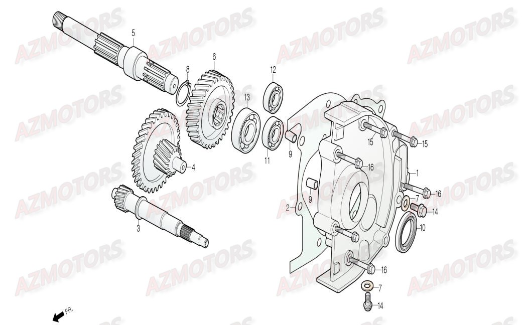 Carter De Transmission DAELIM Pieces Scooter DAELIM Aroma 125cc