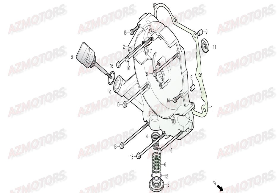 Carter Droit DAELIM Pieces Scooter DAELIM Aroma 125cc