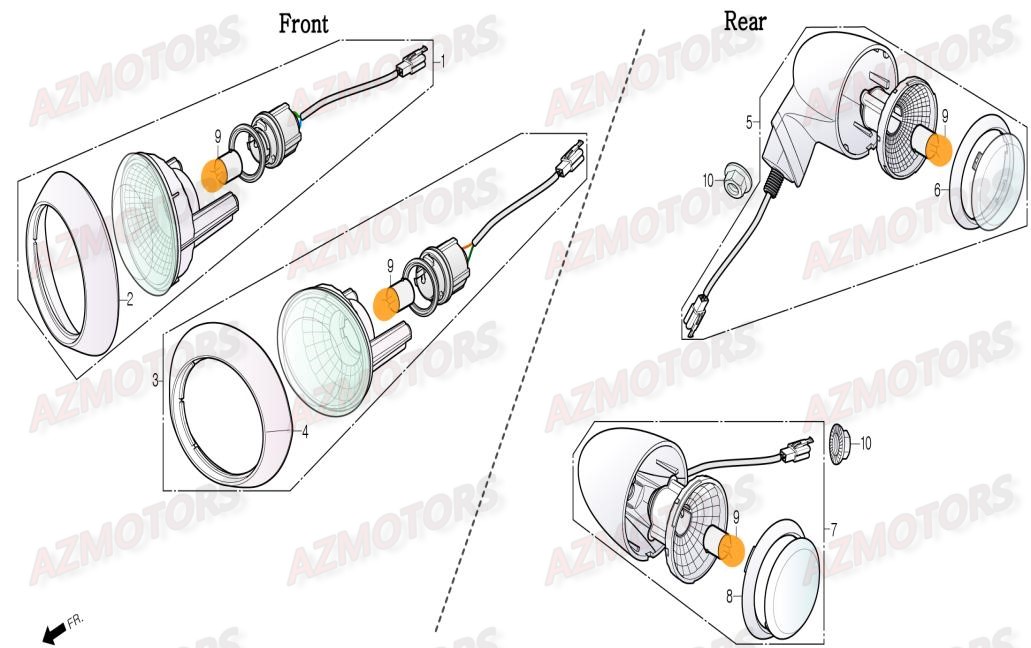 Clignotants DAELIM Pieces Scooter DAELIM Aroma 125cc