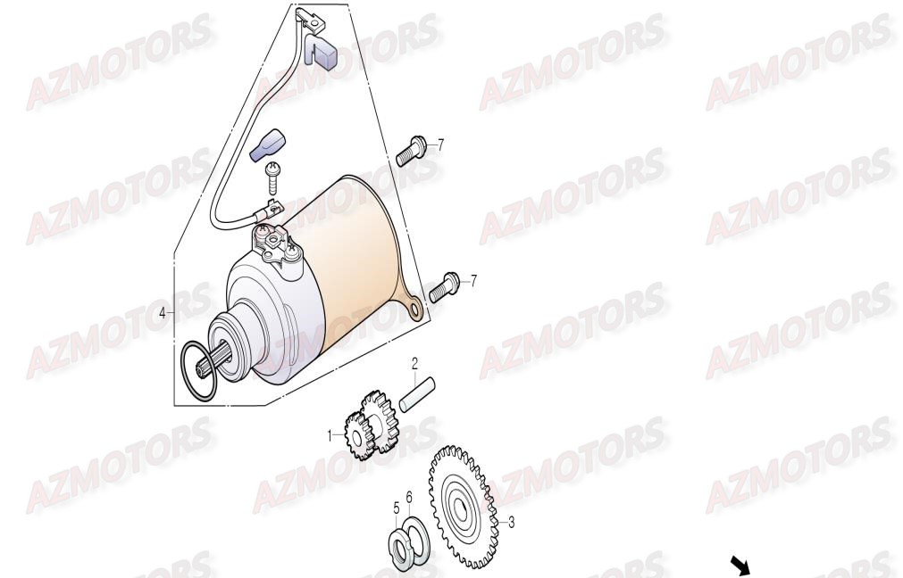 Demarreur DAELIM Pieces Scooter DAELIM Aroma 125cc